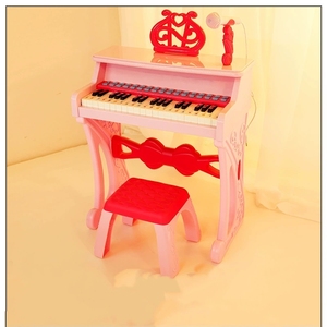 Wholesale Children Mini Piano Set With Microphone <b>Bench</b> Multi‑Function Kids Electronic Keyboard Toy For Early Education - Product Image 2