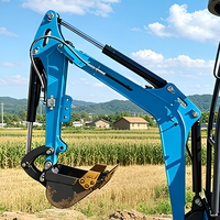 Excavator 2 Ton Rendah Kebisingan, Mini Excavator, Mini Digger, Micro Mini Excavator untuk Penggunaan di Area Perumahan Urban