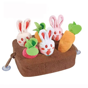 Jeu de récolte en peluche Lapin et Radis EPT, Jouet sensoriel éducatif à tirer et planter pour les tout-petits - Product Image 1