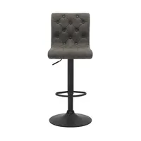Taburete de cuero sintético con respaldo para Bar y Club nocturno, silla moderna de altura ajustable para casa
