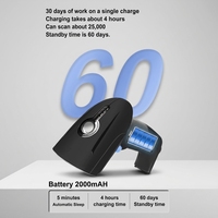 Escáner de Códigos QR de Alta Velocidad con Sensor CMOS Serie JR 815, Batería de 2000 mAh, Bluetooth, USB, Plug & Play, Lector de Códigos de Barras Portátil