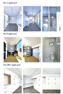 Vente directe d'usine, maison de glamping préfabriquée de luxe, cabane blanche en forme de pomme de 5 mètres - Product Image 3