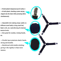 Verstellbare Schlafzimmer Bettlaken befestigungen Hochleistungs-elastische Dreieck-Hosenträger Greifer Befestigungs halter Band mit Riemen Clips