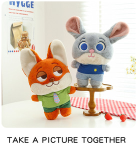 Peluche Personalizado de Zootopia 2025 con Logotipo, Zorro <span class=keywords><strong>Judy</strong></span> y Conejo <span class=keywords><strong>Nick</strong></span> Sentados y de Pie, Muñecos de Peluche de Personajes de Dibujos Animados - Product Image 5