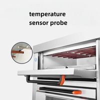 Four à sole électrique à 4 plateaux, 1, 2 ou 3 niveaux, en acier inoxydable de qualité supérieure, façade en titane noir, commandes numériques, EDO-2D-4T, vente chaude