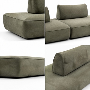 Sofá Ergonómico de Tela de Tres Plazas para Sala de Estar Residencial con Soporte de Producción Personalizado OEM Práctico - Product Image 5