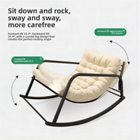 Fauteuil à bascule confortable et moderne pour salon, bureau à domicile, chambre, appartement - Relaxation pour adultes