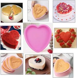 Heart Shaped Silicone Cheesecake Baking Pan, DIY Heart Silicone Baking Mold, Non-stick Cake Base Kitchen <b>Bakeware</b> Tool - Product Image 4