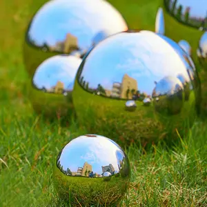 Jardín de 3 pulgadas de esfera de acero hueco de acero inoxidable inox bola