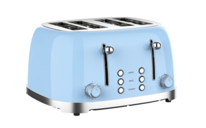 Electrodoméstico eléctrico de alta calidad, tostador de desayuno retro con 1-6 niveles, color marrón, 4 rebanadas - Product Image 2