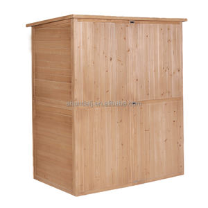 Caseta de Almacenamiento <span class=keywords><strong>para</strong></span> Jardín y Herramientas de <span class=keywords><strong>Madera</strong></span> Natural Resistente SDGS004 - Product Image 3