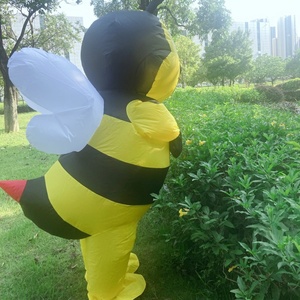 Costume d'<span class=keywords><strong>abeille</strong></span> <span class=keywords><strong>gonflable</strong></span> pour adulte, tenue de mascotte pour les fêtes et les festivals, costume de déguisement amusant - Product Image 1