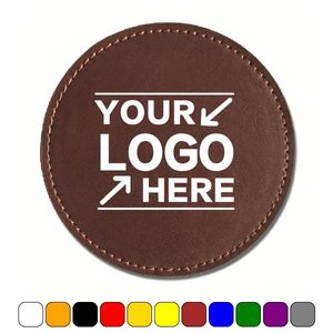 Custom Engraved Leather Coasters for Stylish Table Protection Personalized Drink <b>Mat</b> Business Logo <b>Bar</b> Accessories Wedding Gift - Product Image 2
