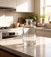 Bouteille en verre cylindrique miniature de 150 ml avec couvercles scellés pour le stockage des aliments en conserve