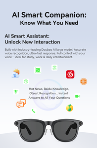 Lunettes intelligentes X01ultra AI avec étui <span class=keywords><strong>de</strong></span> chargement, enregistrement vidéo 1200P, traduction en temps réel, lecture <span class=keywords><strong>de</strong></span> musique et appels Bluetooth - Product Image 4