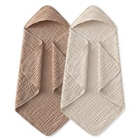 Toalla de Baño con Capucha de Muselina Ecológica de 6 Capas, Ultra Transpirable, de Secado Rápido, Envoltura para Recién Nacidos, para Ducha, Baño, Regalo