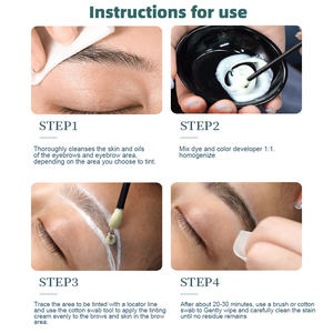 Bol de teinte de cils Cils de teinte bio Crème de teinture professionnelle pour sourcils et cils <span class=keywords><strong>Oxydant</strong></span> Deve Accepter Logo personnalisé Teinture pour sourcils - Product Image 4