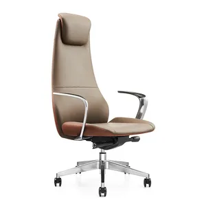 High Back Ergonomic Executive Boss Chair Multi-Functional Modern Design PU Leather Office Furniture China Adjustable Swivel