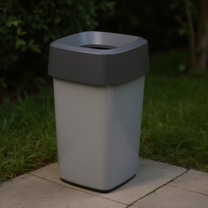 Cestino per Rifiuti 60 L Grigio Design Cubo per Uso Interno ed Esterno - Product Image 3