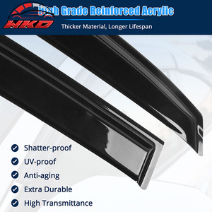 Viseras de Ventana Acrílicas Estilo Delgado para Audi A3 S3 RS3 Sedán 2013-2019, Deflector de Viento de 4 Piezas, Accesorios Exteriores para Automóviles - Product Image 4