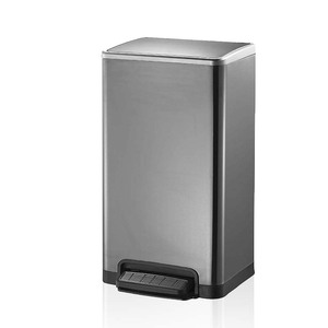 <span class=keywords><strong>Contenedor</strong></span> de <span class=keywords><strong>basura</strong></span> doméstico para Hotel comercial, Cubo de <span class=keywords><strong>reciclaje</strong></span> de oficina con pedal de oro negro de 50L, Pedal para oficinas, cubos de <span class=keywords><strong>basura</strong></span> - Product Image 1
