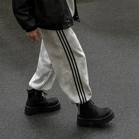 Semelle épaisse couleur noire Durable grande taille hommes cheville bottes à lacets beau classique mode chaussures habillées bottes d'hiver