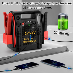Démarreurs de batterie portables 12V/24V à charge rapide pour voitures et camions – Outil d'urgence sûr – Boîtier de démarrage de voiture HH974 – Démarreur de voiture - Product Image 2