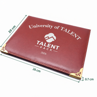 Porte-diplôme de luxe personnalisé en cuir PU, format A5/A4, pour certificat de Taekwondo, certificat de remise de diplôme, porte-certificat, couverture de cadre de diplôme