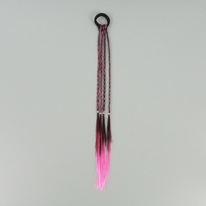 Ombre Colorful Braided Wig Ponytail Hair Tie Gradient Dirty <b>Braid</b> Elastic Hair Rope Party Festival Dress Up Hair <b>Accessories</b> - Product Image 6