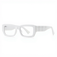 Lunettes 2248 à monture carrée audacieuse et cerclée, protection anti-lumière bleue, modèle style européen et américain, branches larges, design minimaliste