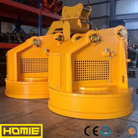 Aimant hydraulique électromagnétique de 1200 mm pour la manipulation efficace des déchets métalliques, accessoire pour excavatrices