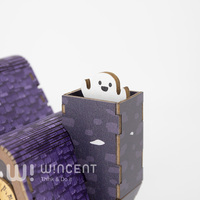 Rompecabezas 3D de Madera de Casa Encantada de Halloween Wincent, Kit de Modelo DIY de Fantasma, Espantapájaros, Calabaza y Reloj, Decoración y Regalo