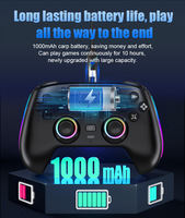 Control Inalámbrico para PS5 con Luces RGB, Giroscopio de 6 Ejes, Motor de Vibración, Turbo, Macro Programable y Función de Gatillo Hall