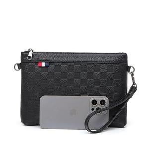 2025新款男士斜挎包韩版多功能拉链简约彩色撞色单肩手包时尚潮流手提包 - Product Image 2