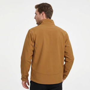 <b>Men's</b> Winter Lightweight Breathable Canvas Softshell Bomber <b>Jacket</b> Stand Collar Letter Pattern Front Logo Waterproof Windproof - Product Image 2