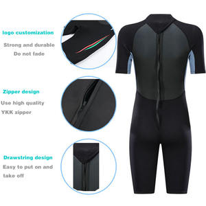 Combinaison humide une pièce courte pour femmes <span class=keywords><strong>maillot</strong></span> de <span class=keywords><strong>bain</strong></span> manches courtes combinaison de surf personnalisée en gros 2/2mm - Product Image 5