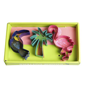 Novedosa Serie de Cortadores de Galletas Metálicos Ecológicos con Temática de Playa de Verano, con Tres Formas y <span class=keywords><strong>Colores</strong></span> para Fiestas - Product Image 2