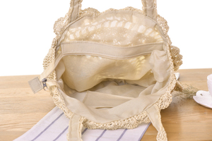 Sac cabas rond en paille tressée pour femme, idéal pour l'été - Product Image 6