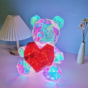 Regalo para el Día del Padre 2026, Osito de Peluche con Luz LED en Forma de Corazón de 30 cm, Luces de Galaxia, Ositos de Plástico USB, Regalo de San Valentín, Otras <span class=keywords><strong>Flores</strong></span> y Plantas - Product Image 5
