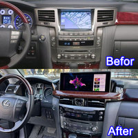 12.3 pouces voiture Android vidéo stéréo pour DVD lecteur multimédia GPS écran partagé aide à l'inversion tableau de bord Compatible LEXUS LX570