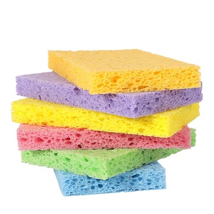 Bán Hot Eco-thân Thiện Món Ăn Rửa Sponge Custom Made Gỗ Khô Bột Giấy Nén Tự Nhiên Hình Chữ Nhật Cellulose Làm Sạch Bọt Biển - Product Image 2