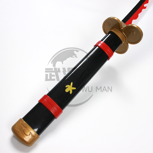 Rouge Noir Couleur One Pieces Adulte Cosplay Roronoa Zoro Épées Arme <span class=keywords><strong>Katana</strong></span> Épées En Bois pour Enfants Jouer - Product Image 6