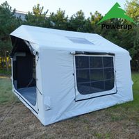 Tente de camping gonflable haut de gamme de 8 m² en Oxford, abri de glamping extérieur, tente pneumatique blanche lune avec fenêtre d'aération, fabrication