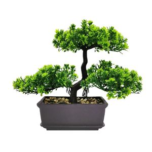 Vente en gros de petits arbres bonsaï artificiels en plastique pour la décoration intérieure, Noël, mariages, Halloween, remise de diplômes, plante artificielle en pot - Product Image 1
