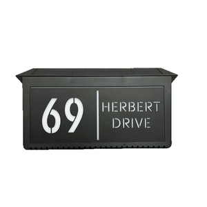 Letrero Solar Moderno Personalizado con Números de Casa, Letrero Solar Personalizado con Dirección para Exterior, Placa Solar Moderna para Puerta - Product Image 2