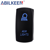 Interrupteur à bascule automobile avec symbole laser, étanche IP65, 12V 24V, pour dispositifs électriques de voiture, fourni par l'usine