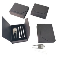 Conception populaire boîte-cadeau balles de Golf bureau sport coffret cadeau en bois t-shirts support divot outil accessoires de Golf