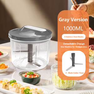 <span class=keywords><strong>Picadora</strong></span> Manual <span class=keywords><strong>de</strong></span> Alimentos <span class=keywords><strong>de</strong></span> 1000 ml, <span class=keywords><strong>Picadora</strong></span> <span class=keywords><strong>de</strong></span> Verduras con Cuerda para Pulsar a Mano, <span class=keywords><strong>Picadora</strong></span> <span class=keywords><strong>de</strong></span> Ajo, <span class=keywords><strong>Cebolla</strong></span> y Jengibre, Procesador <span class=keywords><strong>de</strong></span> Alimentos Manual - Product Image 3