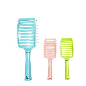 Wide Tooth Paddle Hairbrush Vent Design For <b>Curly</b> Hair Volumizing Styling Comb For Men And Women Oblong Shape Plastic Material - Product Image 1