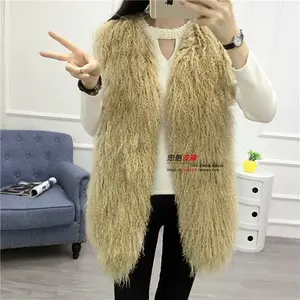 MWFur, <span class=keywords><strong>chaleco</strong></span> de <span class=keywords><strong>pelo</strong></span> de cordero mongol, <span class=keywords><strong>chaleco</strong></span> de invierno, abrigo largo de piel esponjosa para mujeres y niñas, <span class=keywords><strong>chaleco</strong></span> de piel de cordero a la moda, abrigo de mujer a la moda - Product Image 5